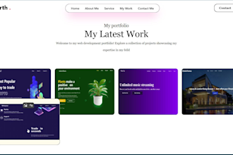 design a professional portfolio website
