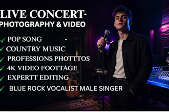 be your male country singer for country pop and acoustic songs
