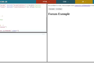 create a simple interactive website