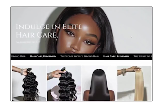 design hair extension website shopify store wix hair extension store beauty