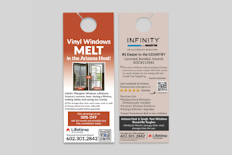 design roofing, lawn care, washing, cleaning door hanger, rack card, roll up 24h