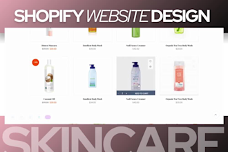 design a stunning shopify skincare store or beauty cosmetics website