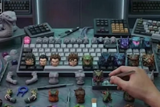 design custom artisan keycap, spider and travis scott keycaps and 3d model