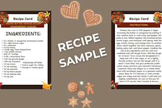 write easy and realistic custom recipes for everyday cooking
