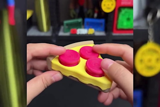 design custom 3d fidget clicker flexi toy keychain stl 3mf for 3d printing