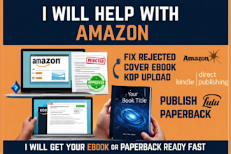 amazon product upload, fix rejected cover ebook kdp upload, publish paperback