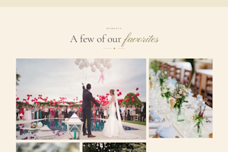 design a custom wedding website with rsvp, photo gallery, and countdown