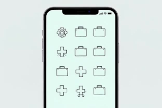 design custom vector line icon set for website or app
