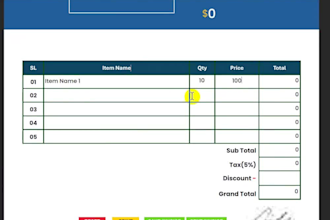 design editable invoice template xero custom invoice excel word invoice design