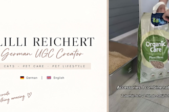 create authentic german ugc videos for your cat or pet brand