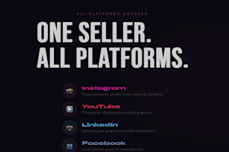design stunning social media graphics for instagram, youtube, linkedin and more