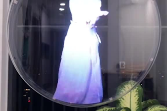 do 3d hologram fan animation display video