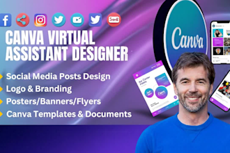 canva expert virtual assistant for social media posts, video reels and templates