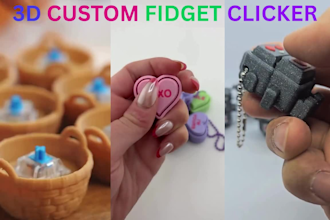 design 3d fidget clickers articulated flexi animal toys stl 3mf 3d printables
