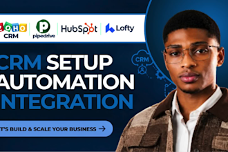 zoho crm setup pipedrive crm hubspot crm automation lofty crm make integration