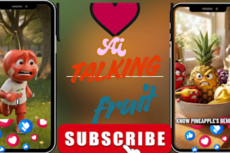 create viral ai talking fruit videos ai funny characters, ai talking food videos