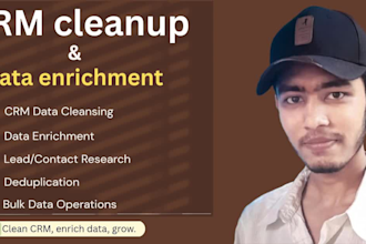 do data enrichment and CRM cleanup for your lead lists