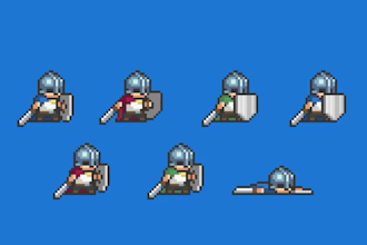 do pixel art character sprite sheet animation asset character design for game