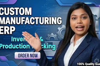 build a manufacturing erp and business management software