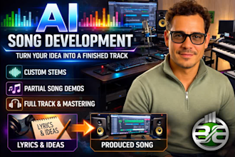 create high quality custom songs, stems from your idea and master them