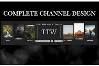 design a professional youtube branding kit for educators and teachers
