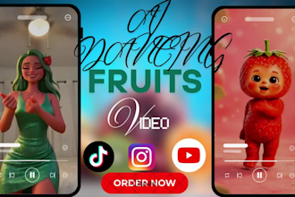 create viral ai dancing fruit animation videos for tiktok,reels andyoutube short