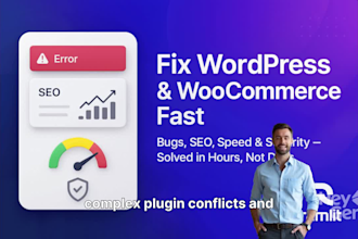 fix wordpress issues and bugs  fast