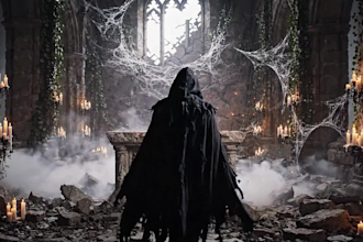 create ai cinematic horror intro,creepy logo animation,spooky halloween,in 6hour