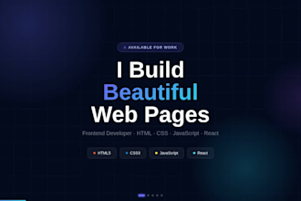 create a designed modern web page for your business