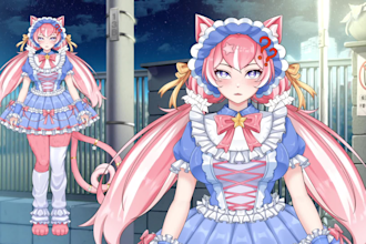 draw live2d model 2d vtuber rigging vtuber model live2d rigging live2d vtuber