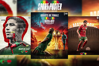 make eye catching football and sports posters