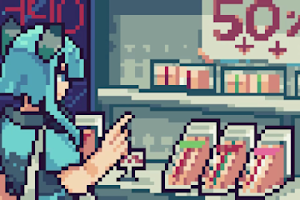 do 8bit 16bit  pixel art sprites, animations, wallpaper,animated gif rpg tileset
