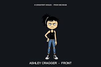 turn your character into a consistent 8 angle turnaround sheet