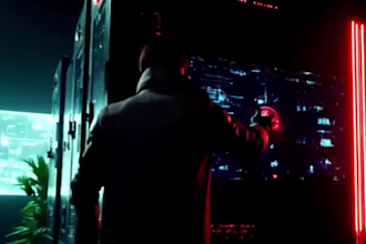 do stunning ai game music video  visualiser