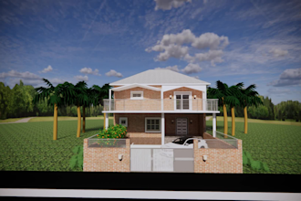design modern 3d exterior for any residential or commercial building