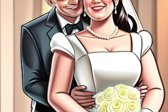 create a romantic couple portrait from your photo in any art style