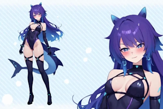 live 2d vtuber model vtuber model and rigging live 2d vtuber rigging anime style