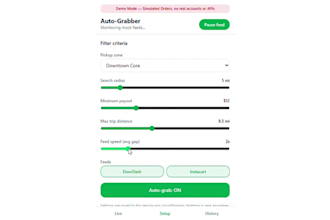 set up doordash bot, instacart bot, uber eats and grubhub auto order grabber bot