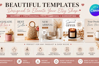 design editable canva etsy listing templates for your shop