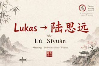 craft a meaningful chinese name with pronunciation handmade not ai