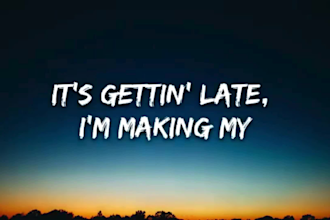 create professional animated lyrics video for songs