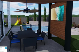 render and design your dream pool and back yard in 3d