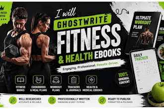 ghostwrite fitness book health medical ebook workout plan tracker cookbook menu