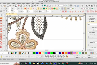 do professional embroidery digitizing floral pattern in wilcom