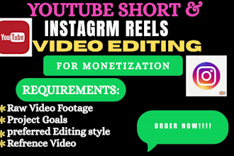 create youtube shorts instagram reels video editing monetization as editor