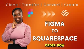 update clone transfer convert build create make custom figma to squarespace