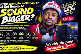 create professional dj drops, radio tags and voice tags for djs and producers
