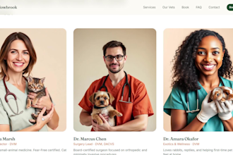 create a modern veterinary clinic website that gets more appointments