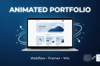 create animated website portfolio redesign with webflow framer wix