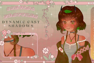 draw custom pngtuber avatar giftuber model vtuber live2d character for streaming